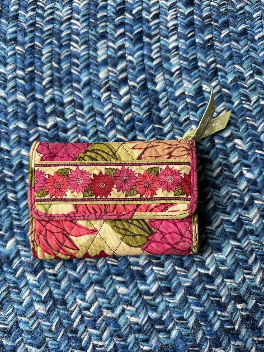Vera Bradley Hello Dahlia Tri-Fold Wallet